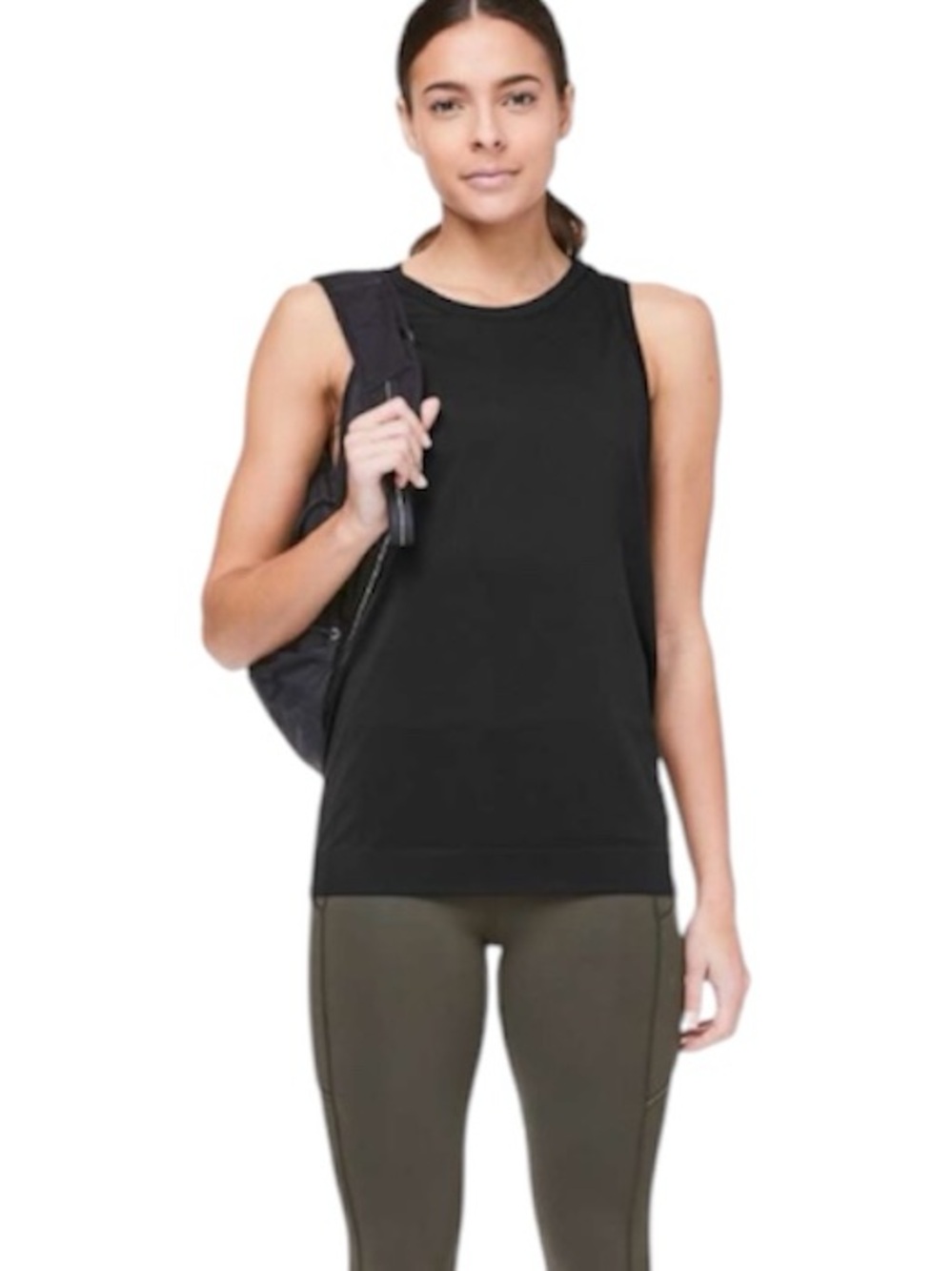 Lululemon Swiftly Breeze Relaxed Fit Tank Black Active Lightweight Size 8